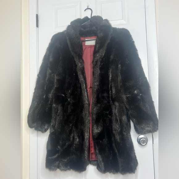 Vintage Jordache Black Faux Fur Coat - Picture 2 of 16